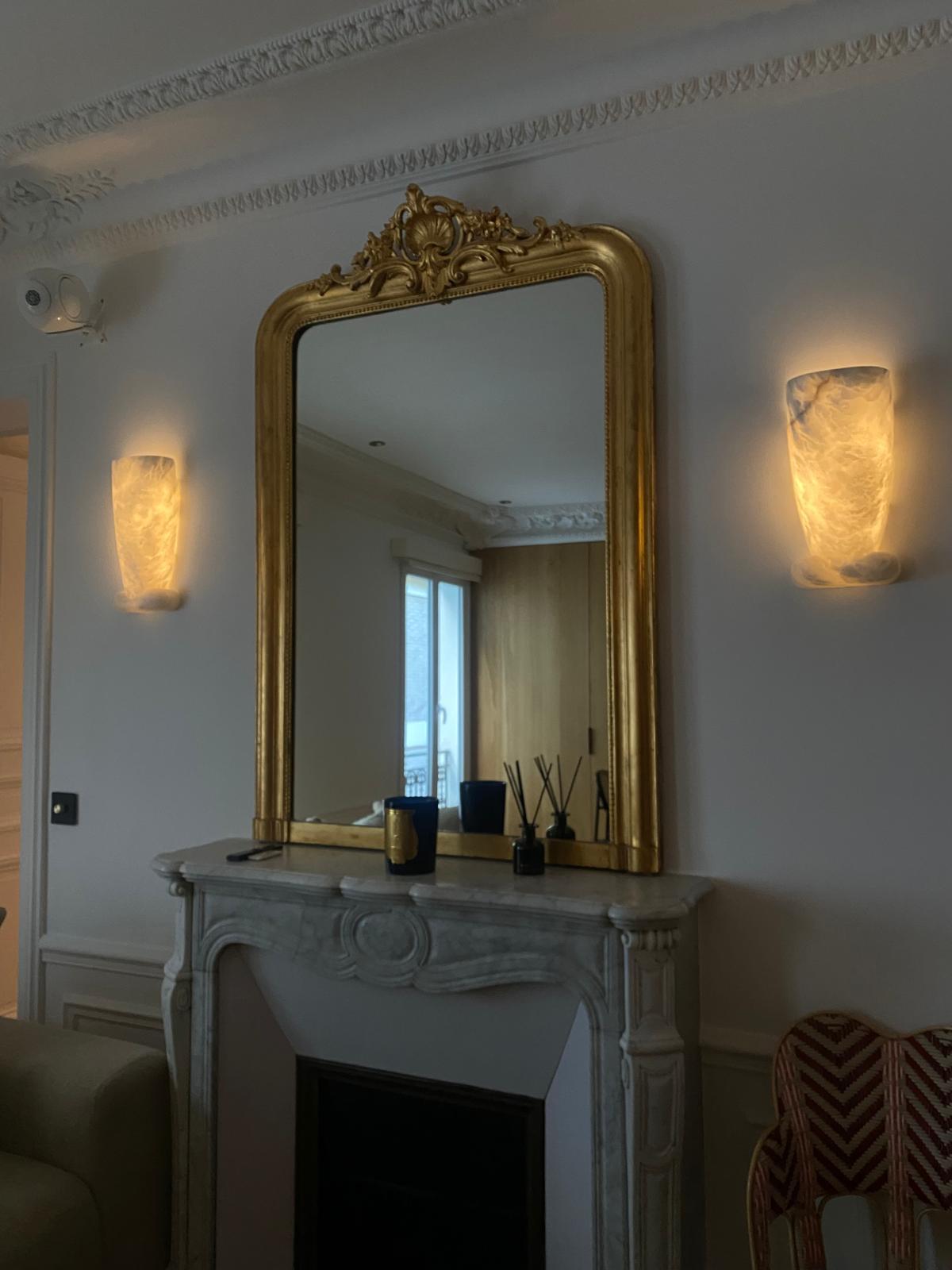 Alabaster wall lights